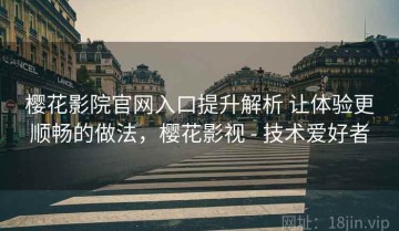 樱花影院官网入口提升解析 让体验更顺畅的做法，樱花影视 - 技术爱好者