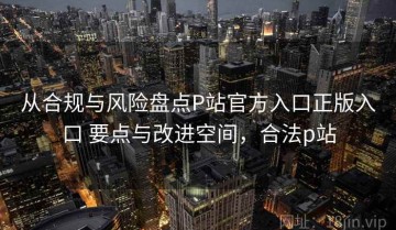 从合规与风险盘点P站官方入口正版入口 要点与改进空间，合法p站
