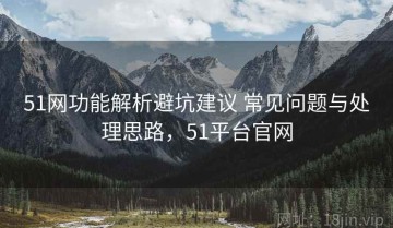 51网功能解析避坑建议 常见问题与处理思路，51平台官网