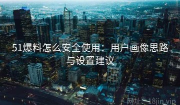 51爆料怎么安全使用：用户画像思路与设置建议