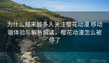 为什么越来越多人关注樱花动漫 移动端体验与解析解读，樱花动漫怎么被停了