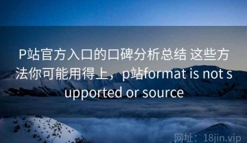 P站官方入口的口碑分析总结 这些方法你可能用得上，p站format is not supported or source