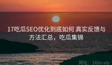 17吃瓜SEO优化到底如何 真实反馈与方法汇总，吃瓜集锦
