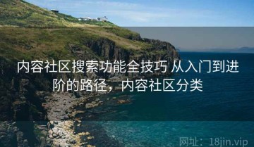 内容社区搜索功能全技巧 从入门到进阶的路径，内容社区分类
