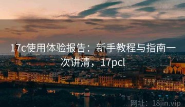 17c使用体验报告：新手教程与指南一次讲清，17pcl