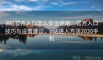 P站官方入口怎么安全使用：官方入口技巧与设置建议，p站进入方法2020手机