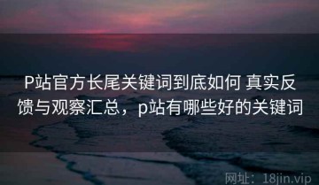 P站官方长尾关键词到底如何 真实反馈与观察汇总，p站有哪些好的关键词