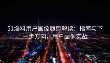 51爆料用户画像趋势解读：指南与下一步方向，用户画像实战