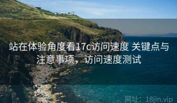 站在体验角度看17c访问速度 关键点与注意事项，访问速度测试