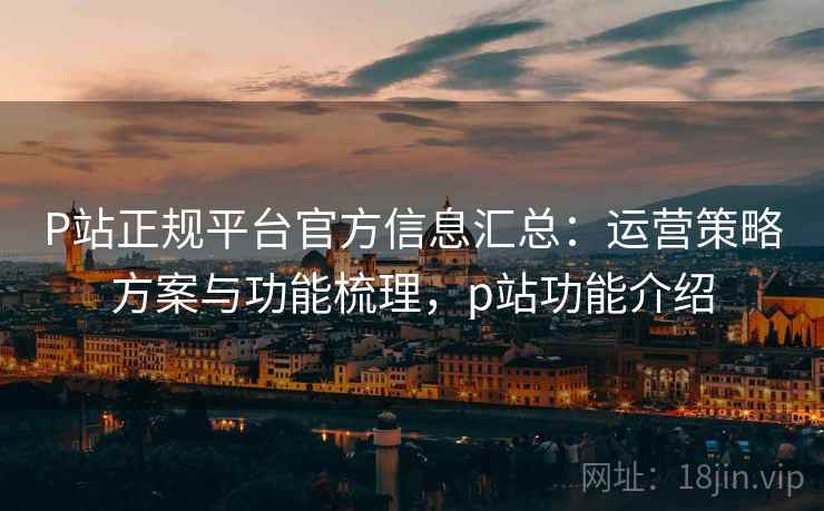 P站正规平台官方信息汇总：运营策略方案与功能梳理，p站功能介绍