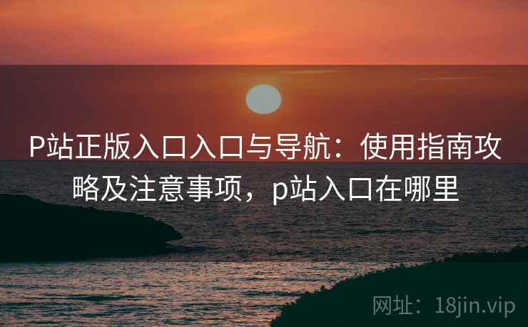 P站正版入口入口与导航：使用指南攻略及注意事项，p站入口在哪里