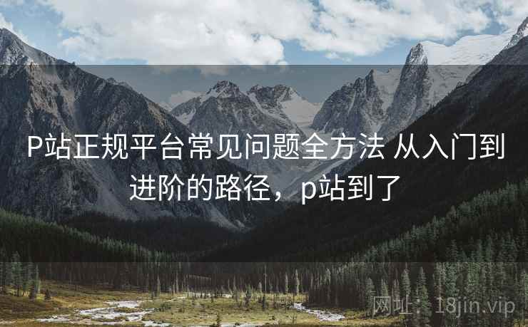 P站正规平台常见问题全方法 从入门到进阶的路径,p站到了 P站正规平台常见问题全方法 从入门到进阶的路径,p站到了