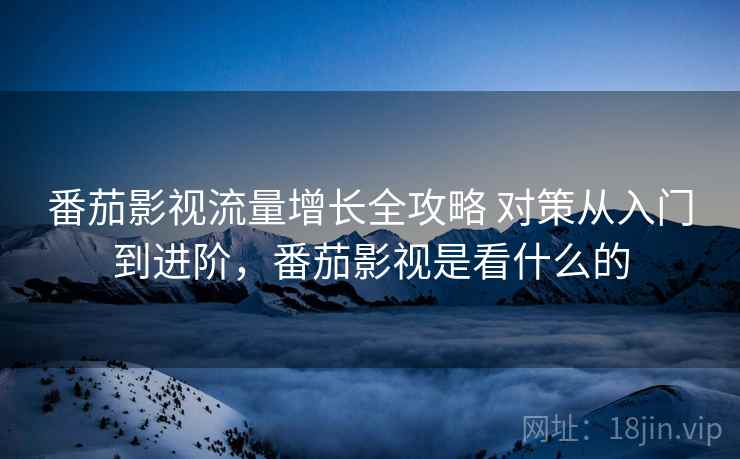 番茄影视流量增长全攻略 对策从入门到进阶,番茄影视是看什么的 番茄影视流量增长全攻略 对策从入门到进阶,番茄影视是看什么的
