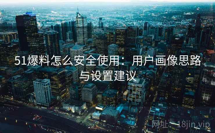 51爆料怎么安全使用:用户画像思路与设置建议 51爆料怎么安全使用:用户画像思路与设置建议